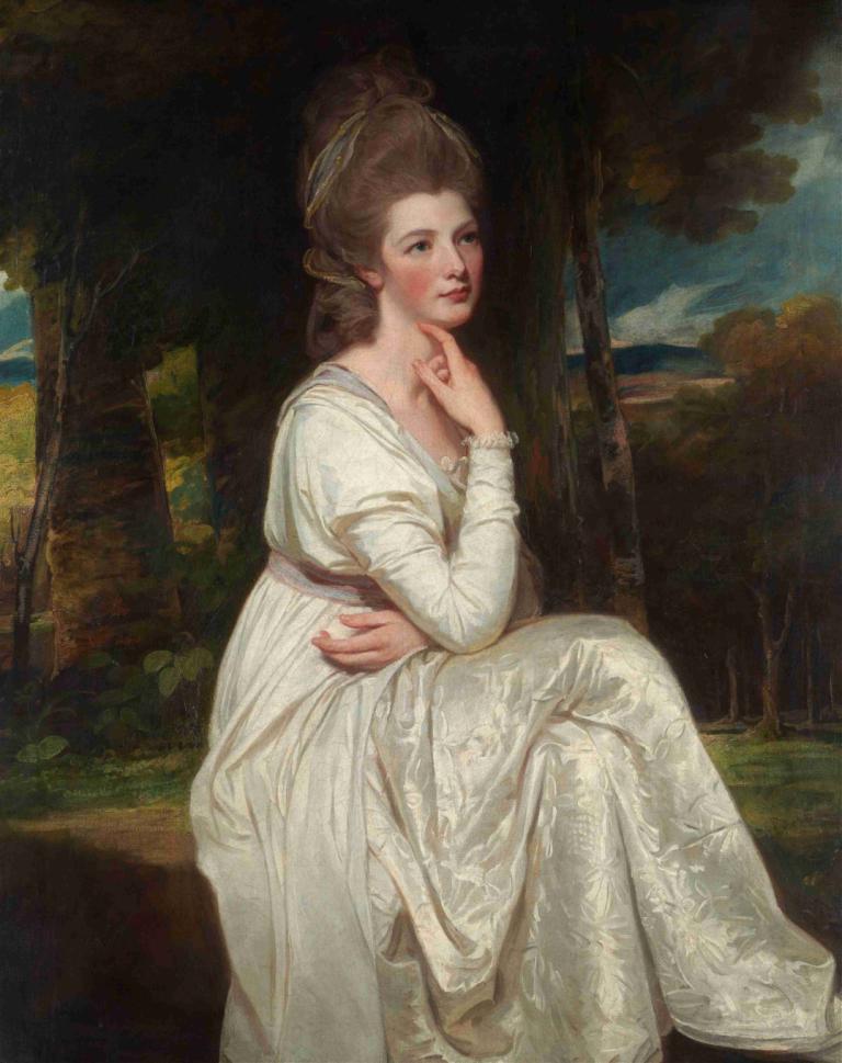 Lady Elizabeth Stanley (1753–1797), Countess of Derby,George Romney,Oil Painting,Oil Painting, 1girl