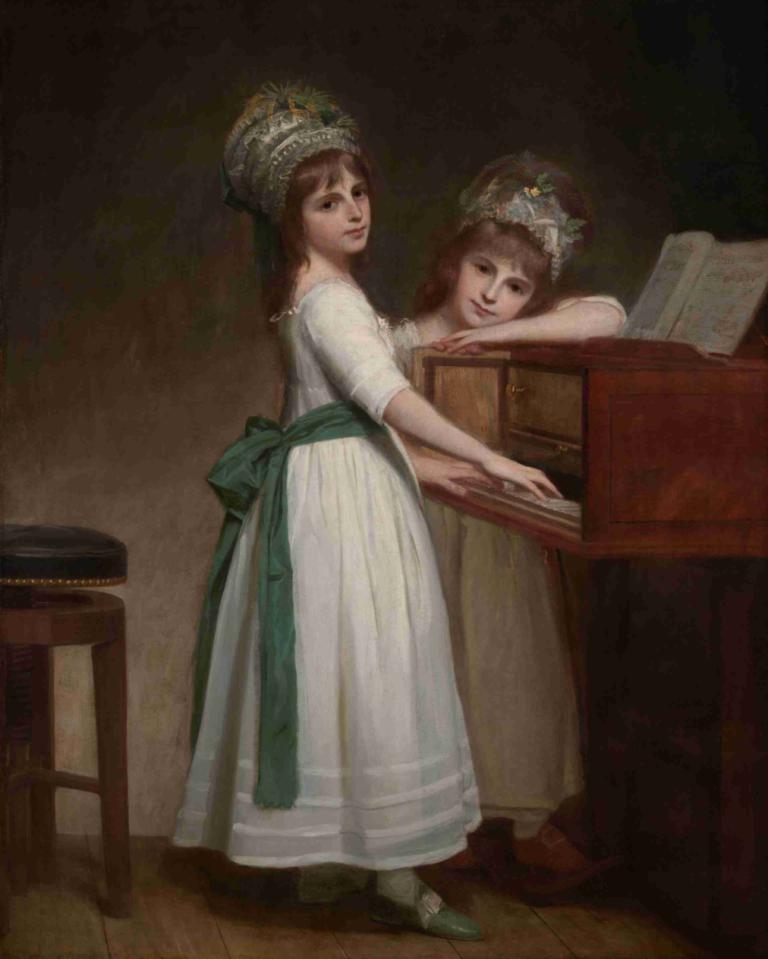 Portrait of Maria and Catherine, the Daughters of Edward Thurlow, 1st Baron Thurlow,George Romney