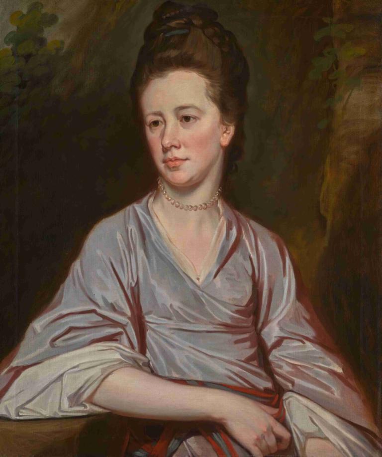 Portrait of Miss Joan Knatchbull,Chân dung của cô Joan Carnchible.,George Romney,George Romney.,Tranh sơn dầu