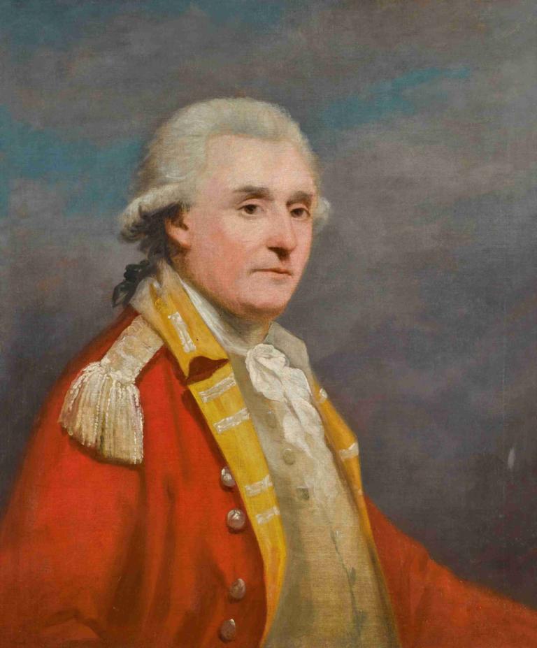 Portrait of a gentleman,Porträtt av en gentleman,George Romney,Oljemålning,Oljemålning, solo, manligt fokus