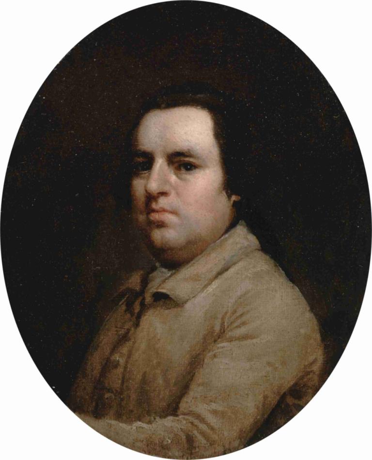 Self-Portrait,Selvportrett,George Stubbs,Oljemaleri,Oljemaleri, solo, 1 gutt, mannlig fokus, realistisk