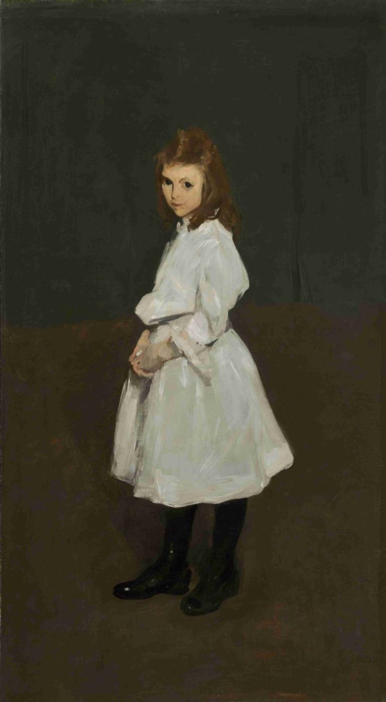 Little Girl in White (Queenie Burnett),Klein meisje in het wit (Queenie Burnett),George Wesley Bellows