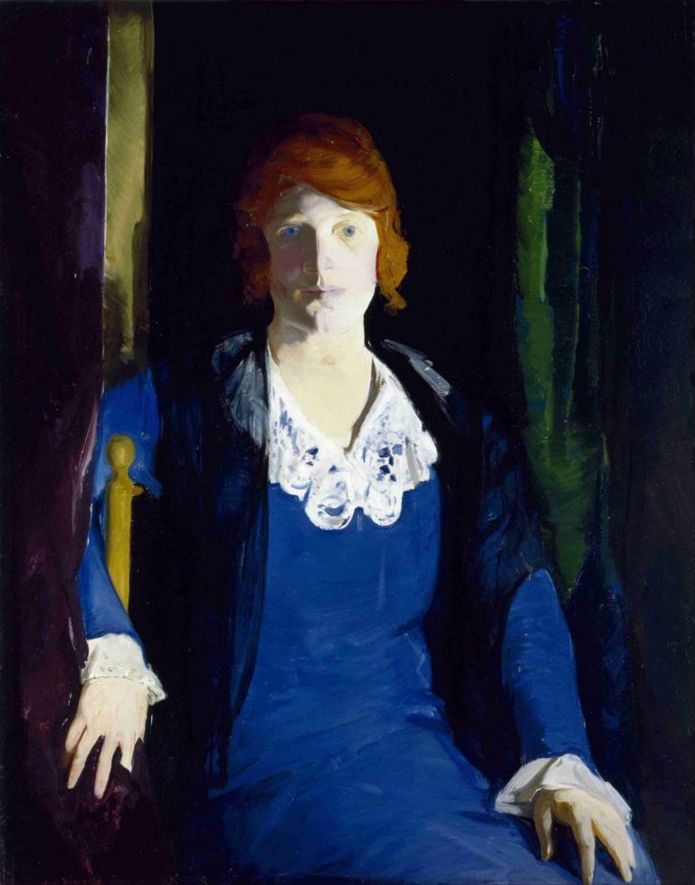 Portrait of Florence Pierce,Portret van Florence Pierce,George Wesley Bellows,Olieverf,Olieverf, solo