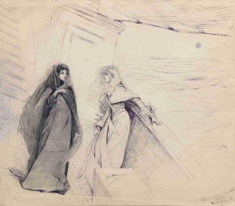 Scenes of Sarah Bernhardt's life,Scènes uit het leven van Sarah Bernhardt,Georges Jules Victor Clairin