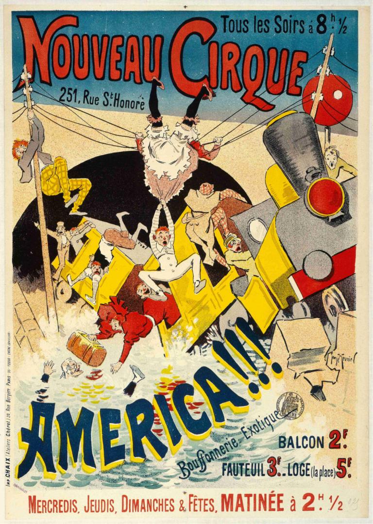 Ouveau Cirque,America!!!,Nieuw circus, Amerika!!!,Georges Meunier,Illustratie,Illustratie, meerdere jongens