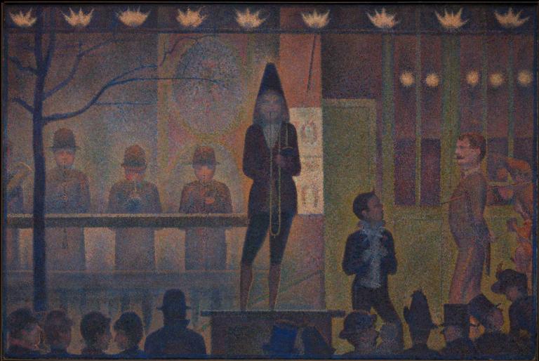 Circus Sideshow (Parade de cirque),Circus Sideshow (Zirkusparade),Georges Seurat,Ölgemälde,Ölgemälde, Baum