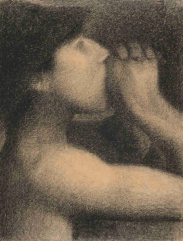 L’écho (Echo), study for Une baignade, Asnières (Bathers at Asnières),Georges Seurat,Copperplate Etching