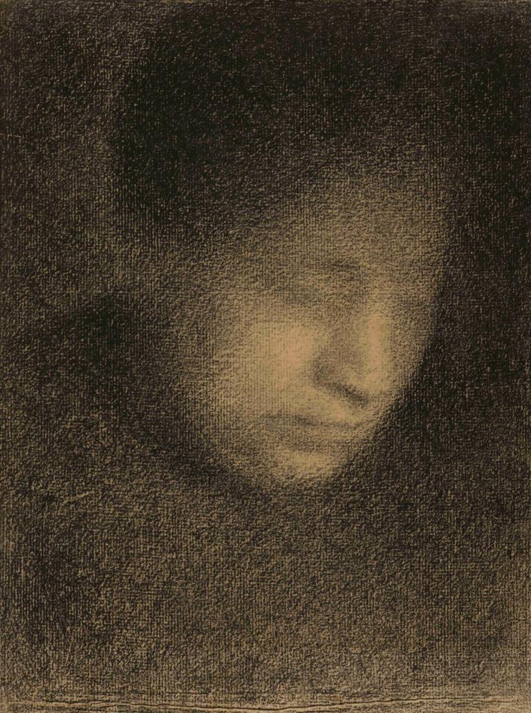 Madame Seurat, the Artist's Mother (Madame Seurat, mère),藝術家的母親秀克拉特夫人(Seurat夫人，梅爾),Georges Seurat,喬治·修拉,銅版畫