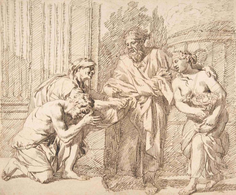 Allegory of Fecundity,Gerard de Lairesse,Copperplate Etching,Copperplate Etching, multiple boys, beard