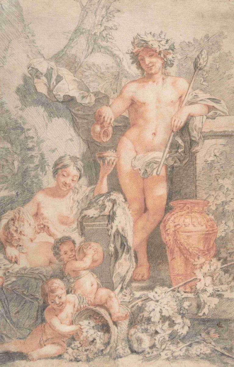 Arcadian Scene with Bacchus,Gerard de Lairesse,Oil Painting,Oil Painting, fine art parody, nude