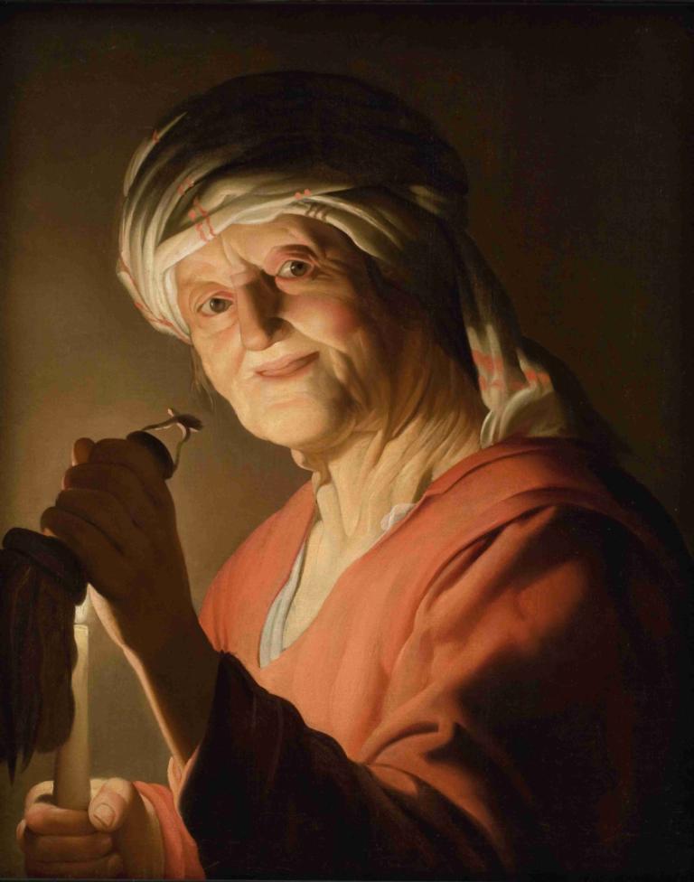 An Old Woman,Eine alte Frau,Gerard van Honthorst,Ölgemälde,Ölgemälde, Kunstparodie, alte Frau, Solo