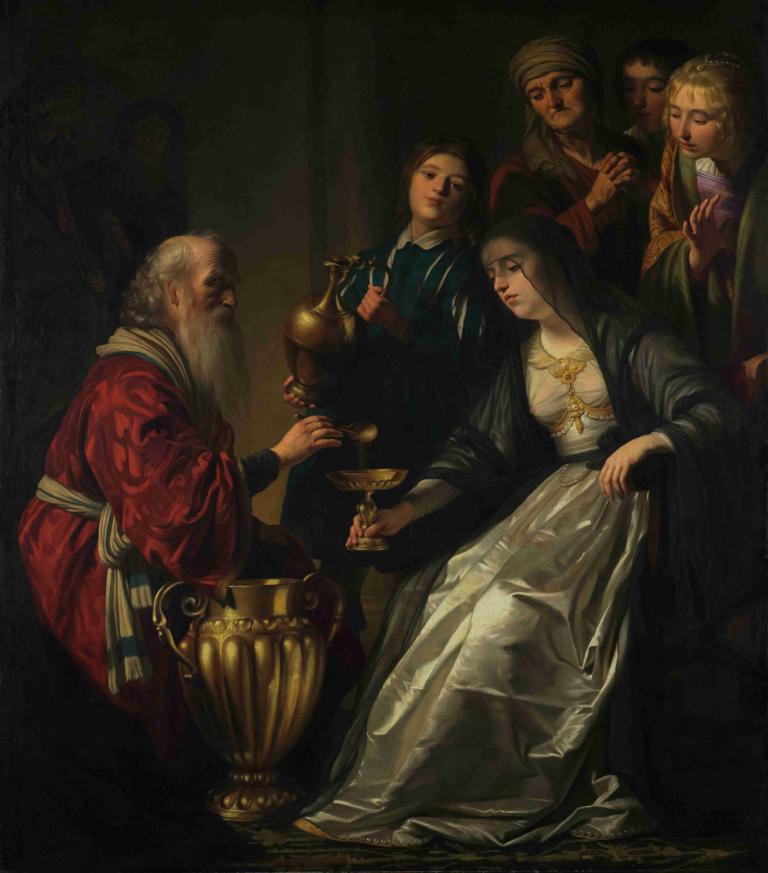 Artemisia,Gerard van Honthorst,Olieverf,Olieverf, parodie op beeldende kunst, gewaad, meerdere jongens