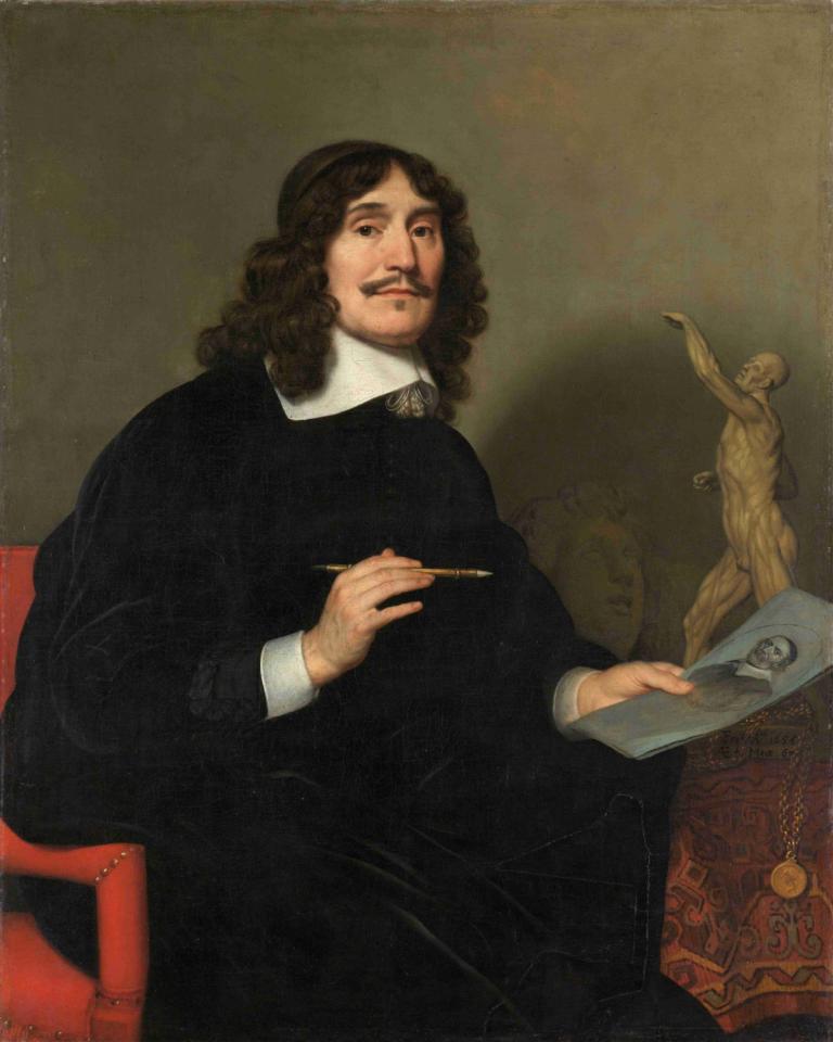 Portrait of an Artist,Portrét umělce,Gerard van Honthorst,Olejomalba,Olejomalba, parodie na výtvarné umění