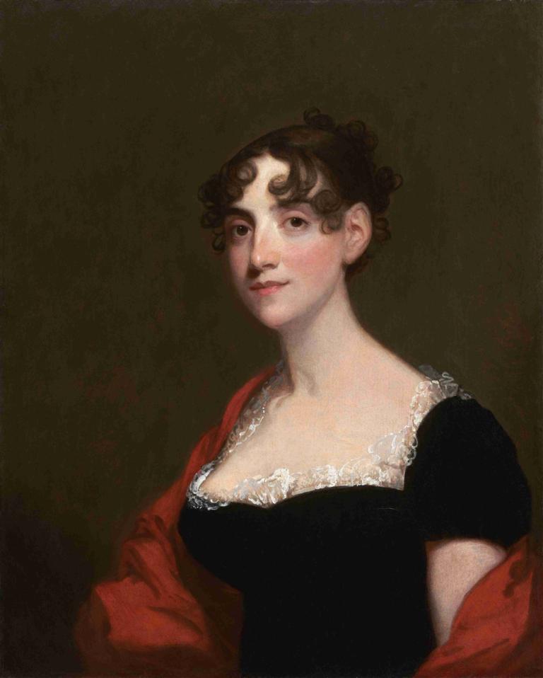 Ann Calvert Stuart Robinson (Mrs. William Robinson),Gilbert Stuart,Oil Painting,Oil Painting, 1girl, solo