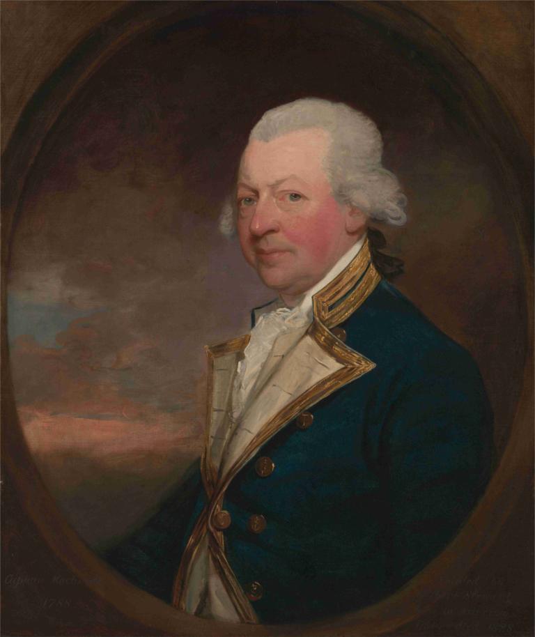 Captain John MacBride,Gilbert Stuart,Oil Painting,Oil Painting, solo, 1boy, male focus, white hair