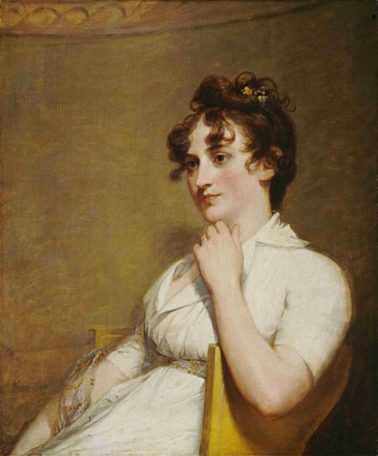 Eleanor Parke Custis Lewis (Mrs. Lawrence Lewis),埃莉诺-帕克-库斯提斯-刘易斯（劳伦斯-刘易斯夫人）,Gilbert Stuart,吉尔伯特-斯图亚特,油画,油画