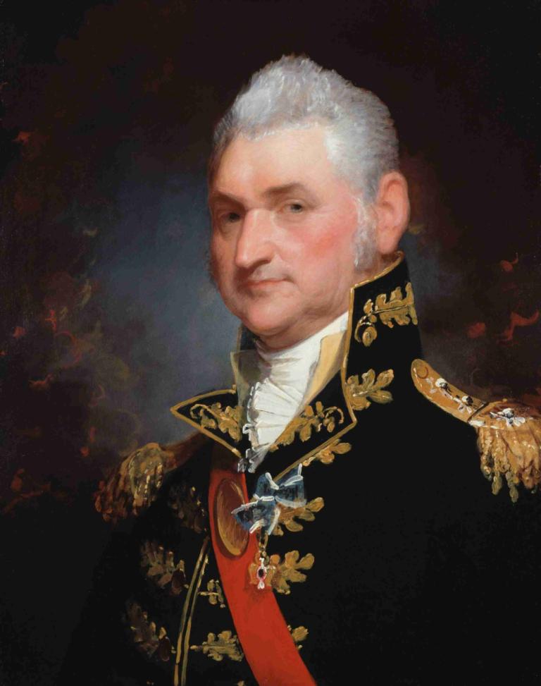 Major-General Henry Dearborn,Gilbert Stuart,Oil Painting,Oil Painting, solo, 1boy, male focus, uniform