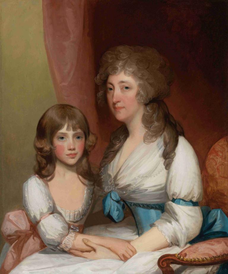 Portrait of Mrs. Samuel Dick And Her Daughter,Portret al doamnei Samuel Dick și al fiicei sale,Gilbert Stuart