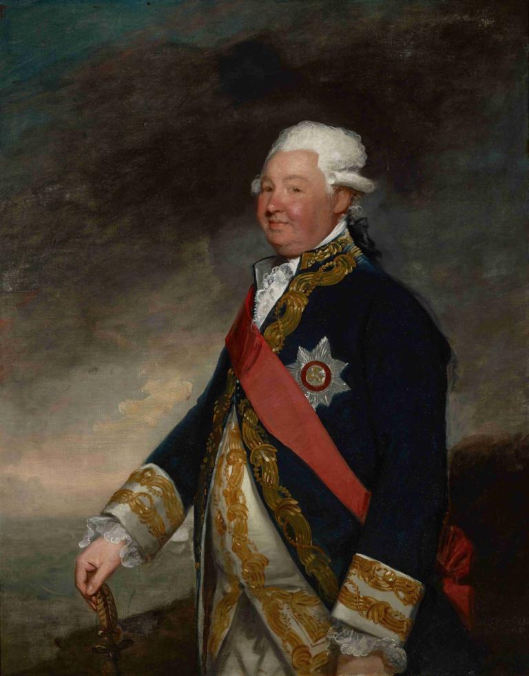 Vice-Admiral Edward Hughes,海军中将爱德华-休斯,Gilbert Stuart,吉尔伯特-斯图亚特,油画,油画, 独奏, 美术模仿, 老的, 1男孩, 男性焦点, 武器, 长袖, 剑, 实际的