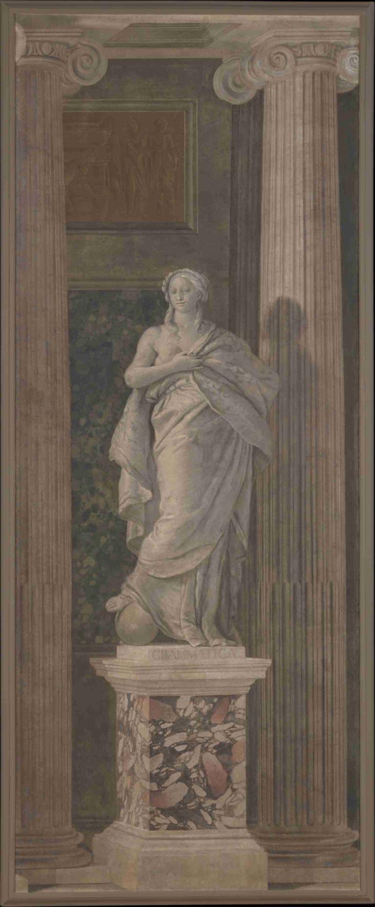 Allegorical Figure Representing Grammar,문법을 나타내는 우화적 그림,Giovanni Battista Tiepolo,지오바니 바티스타 티에폴로,프레스코,프레스코