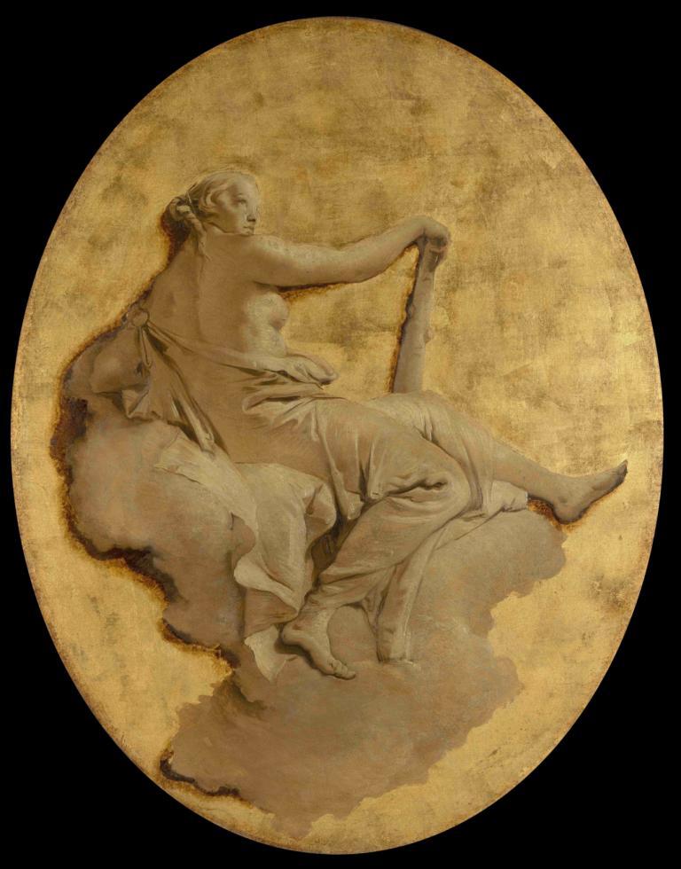 Allegorical Figure of a Woman with a Club,몽둥이를 든 우화적인 여성의 모습,Giovanni Battista Tiepolo,지오바니 바티스타 티에폴로,프레스코