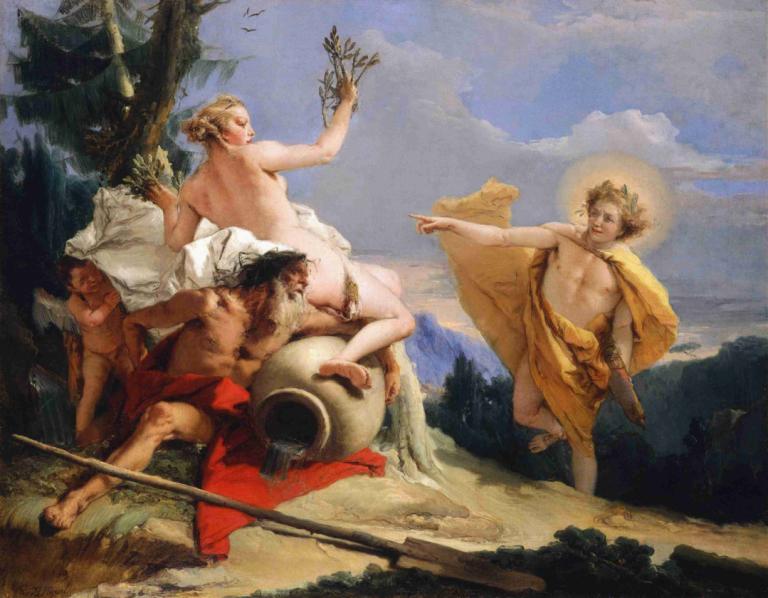 Apollo Pursuing Daphne,다프네를 쫓는 아폴로,Giovanni Battista Tiepolo,지오바니 바티스타 티에폴로,오일 페인팅,오일 페인팅, 미술 패러디, 여러 소년