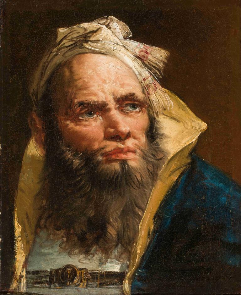 Head of a Philosopher,Cabeza de filósofo,Giovanni Battista Tiepolo,Pintura al óleo,Pintura al óleo, solo