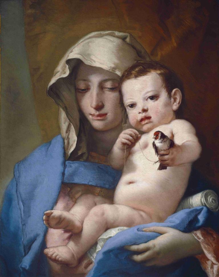 Madonna of the Goldfinch,Virgen del Jilguero,Giovanni Battista Tiepolo,Pintura al óleo,Pintura al óleo