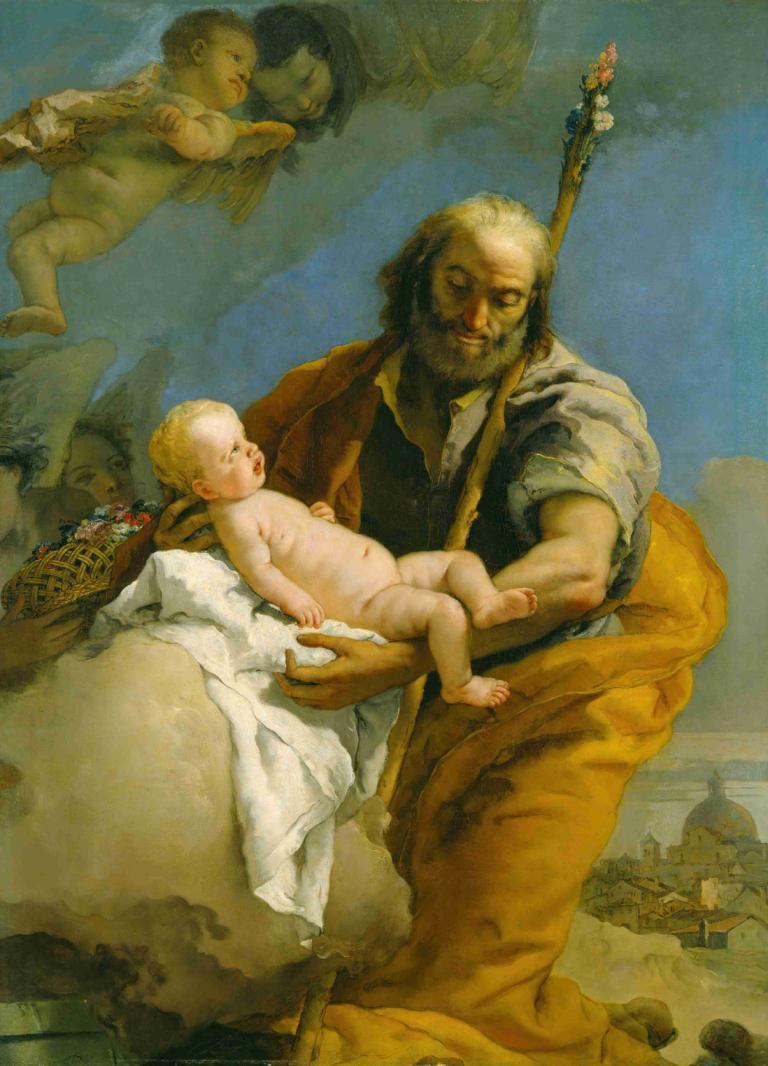 Saint Joseph and the Christ Child,เซนต์โยเซฟและบุตรของพระคริสต์,Giovanni Battista Tiepolo