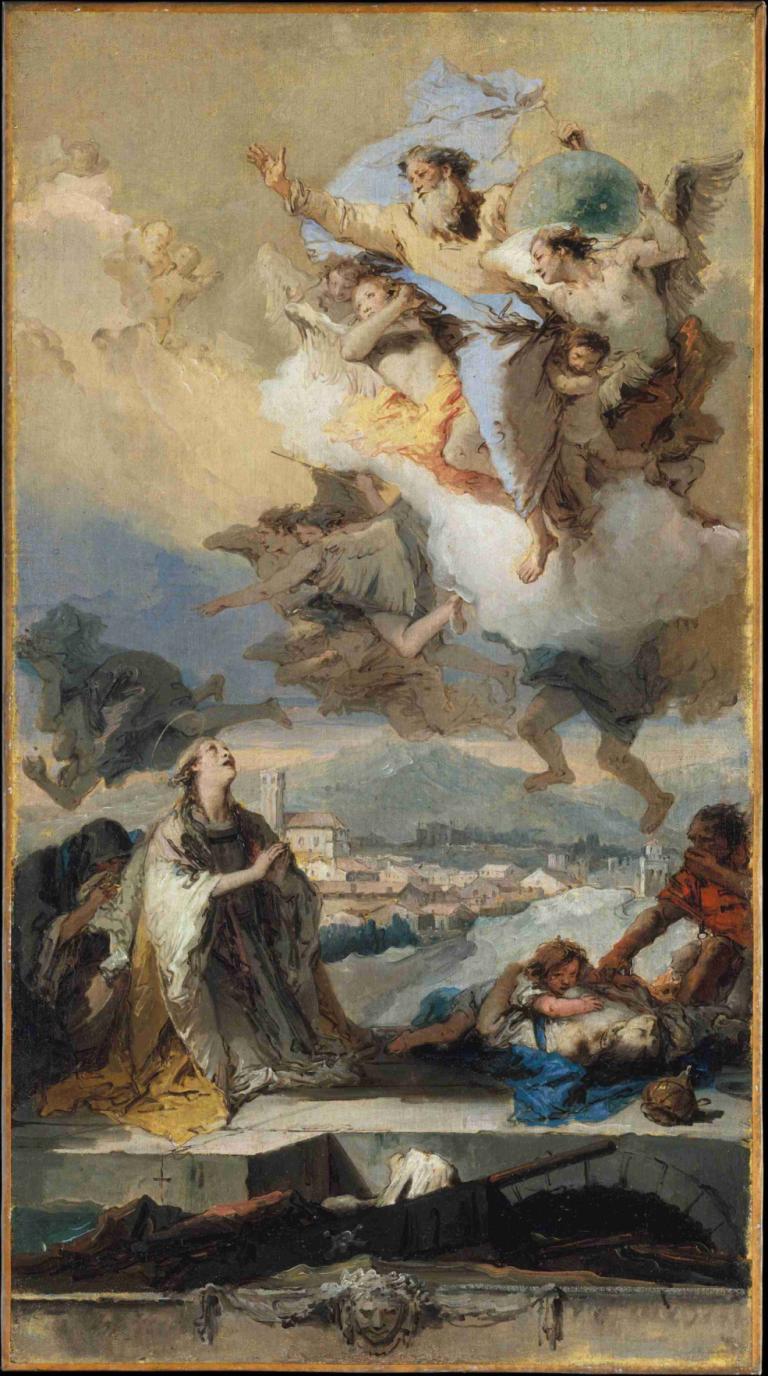 Saint Thecla Praying For The Plague-Stricken,เซนต์เตครัต สวดภาวนาให้ผู้ป่วยโรคระบาด,Giovanni Battista Tiepolo