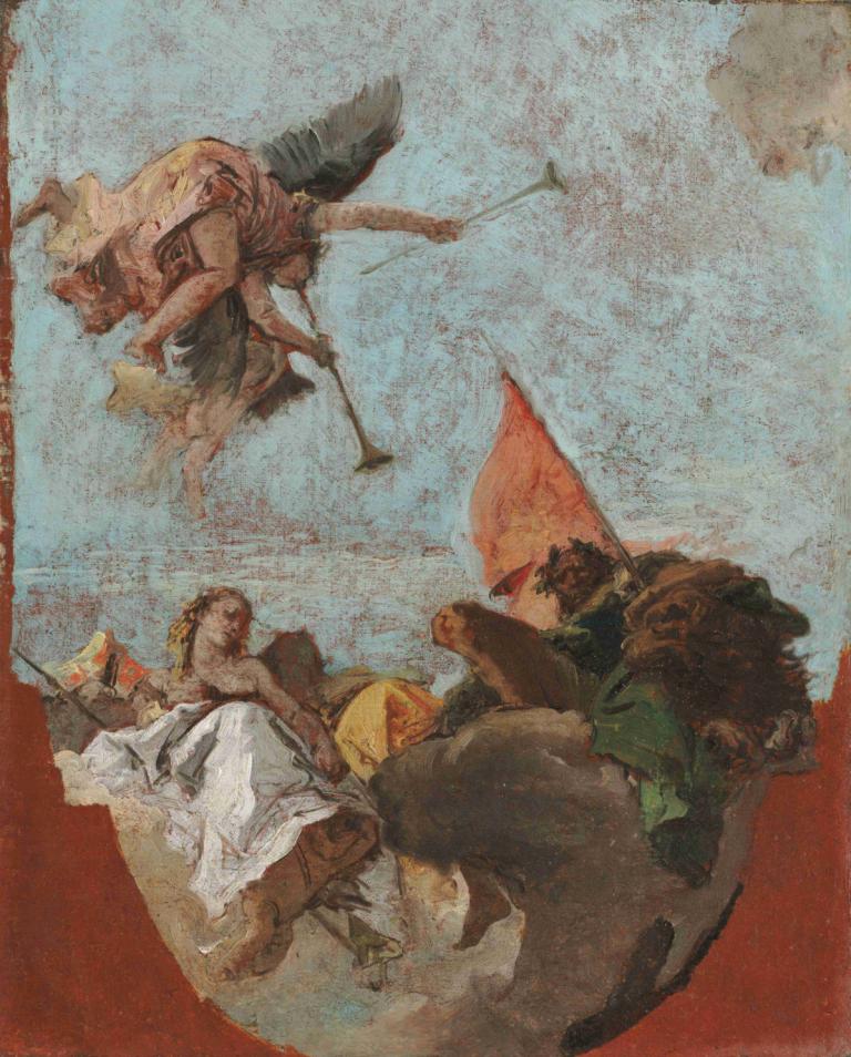 Sketch for a Ceiling,Boceto para un techo,Giovanni Battista Tiepolo,Pintura al óleo,Pintura al óleo