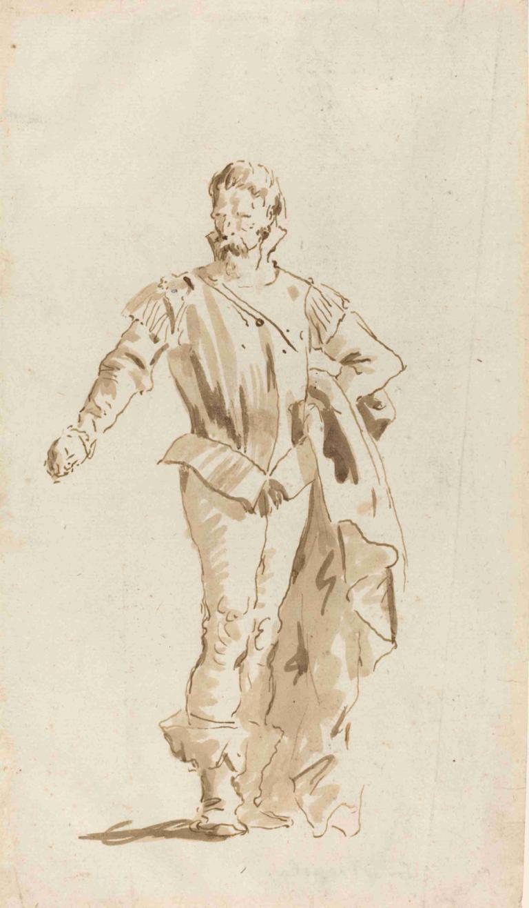 Standing Man in Sixteenth-Century Costume,Stojący mężczyzna w szesnastowiecznym kostiumie