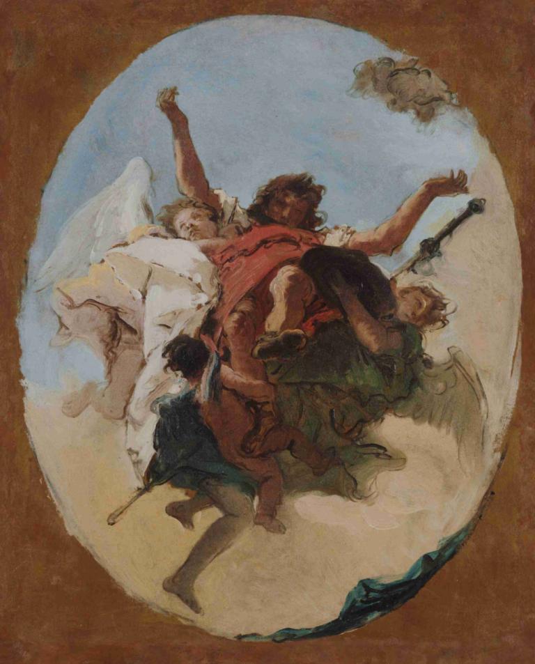 The Apotheosis of Saint Roch,Apoteosis de San Roque,Giovanni Battista Tiepolo,Pintura al óleo,Pintura al óleo