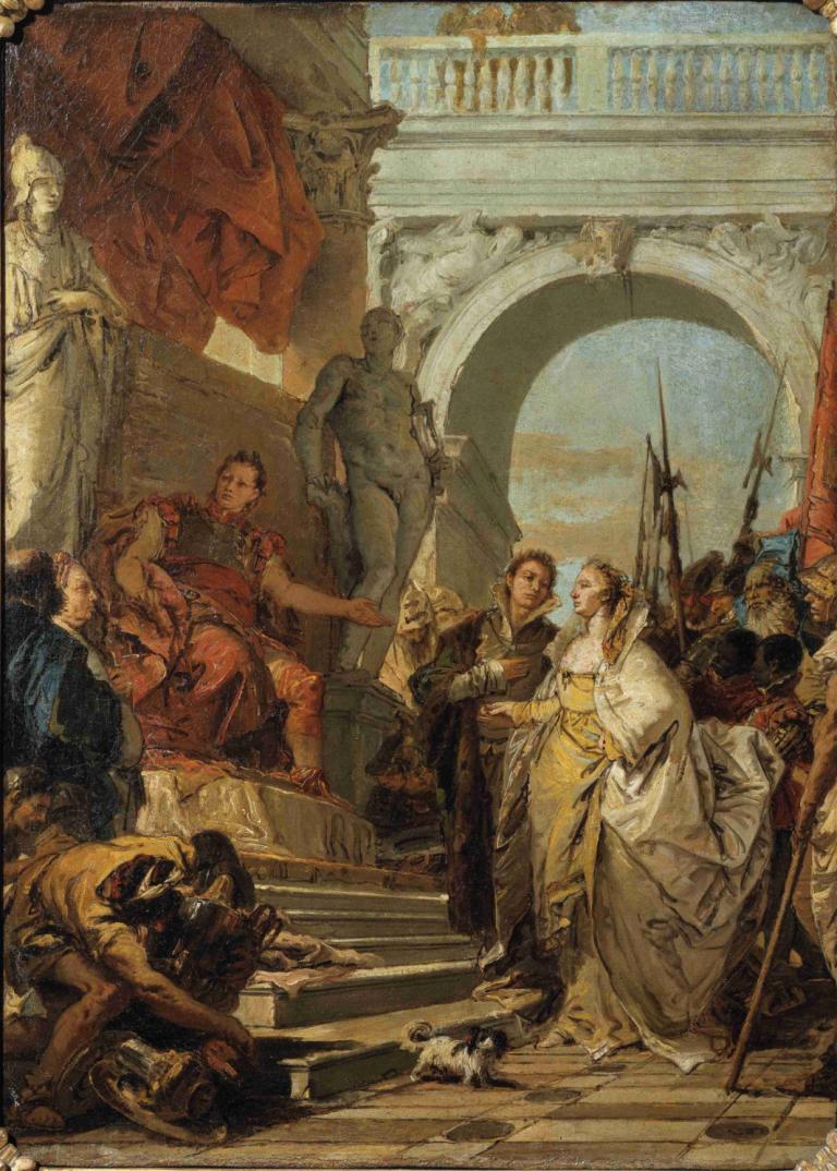 The Continence of Scipio,La continencia de Escipión,Giovanni Battista Tiepolo,Pintura al óleo,Pintura al óleo