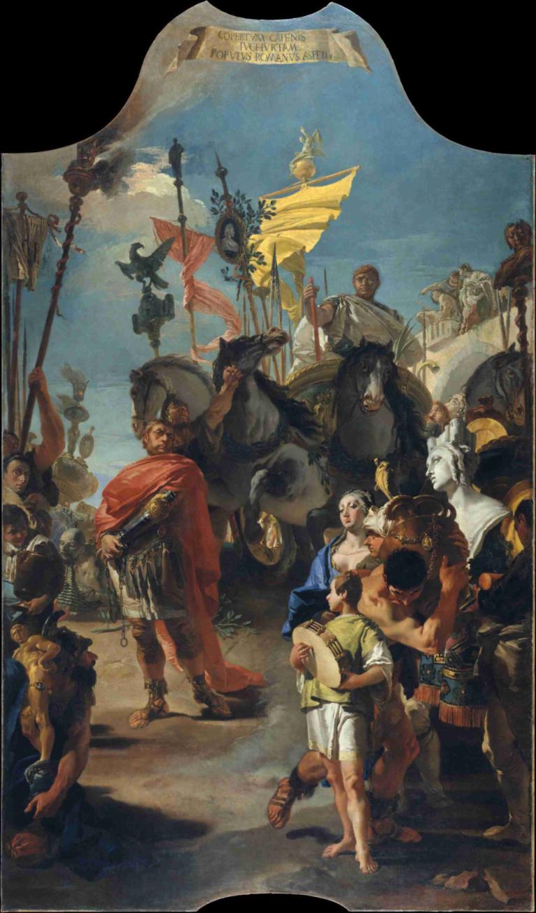 The Triumph of Marius,Zmagoslavje Marija,Giovanni Battista Tiepolo,Oljna slika,Oljna slika, likovna parodija