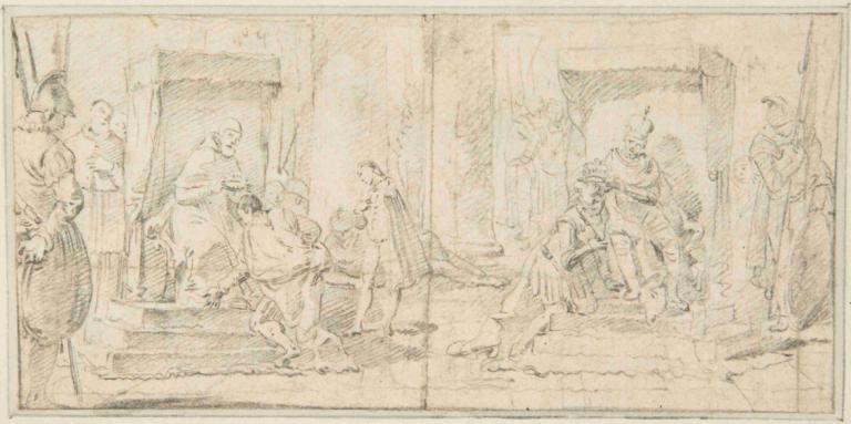 Two Scenes of Coronation,Dos escenas de coronación,Giovanni Battista Tiepolo,Grabado en placa de cobre