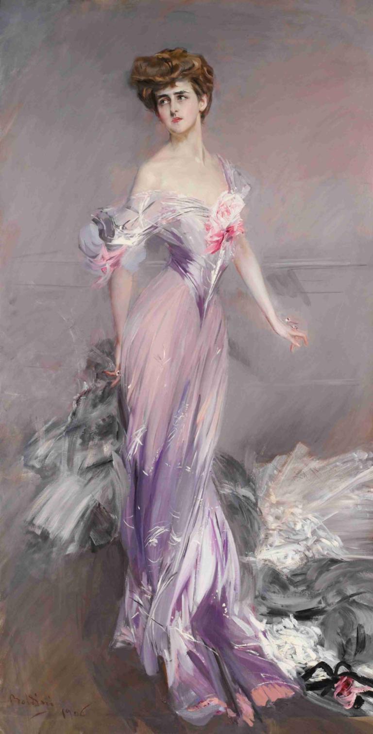 Portrait Of Mrs. Howard-Johnston,Retrato de la Sra. Howard-Johnston,Giovanni Boldini,Pintura al óleo