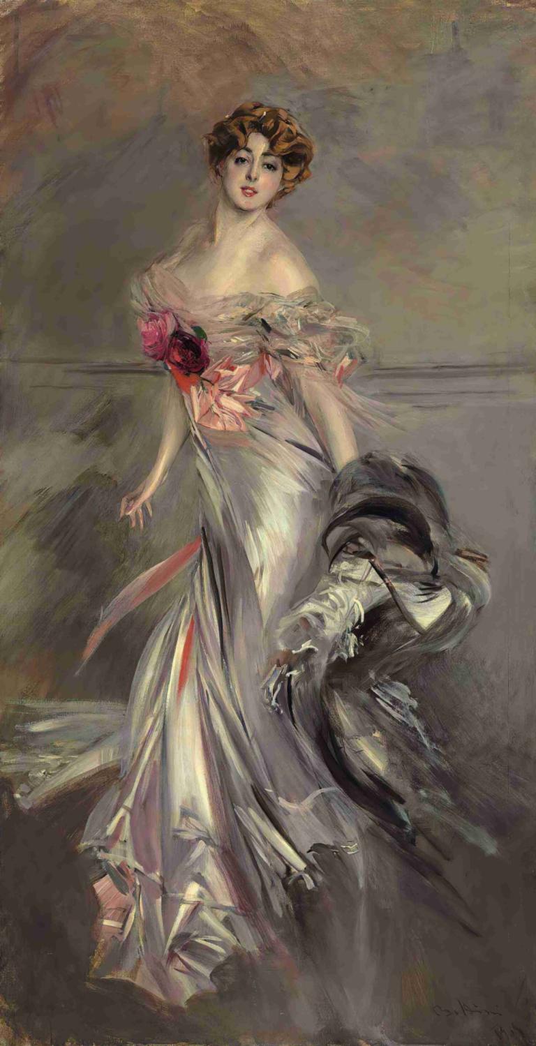 Portrait of Marthe Régnier,Chân dung của Marthe Regier.,Giovanni Boldini,Giovanni Bordini.,Tranh sơn dầu