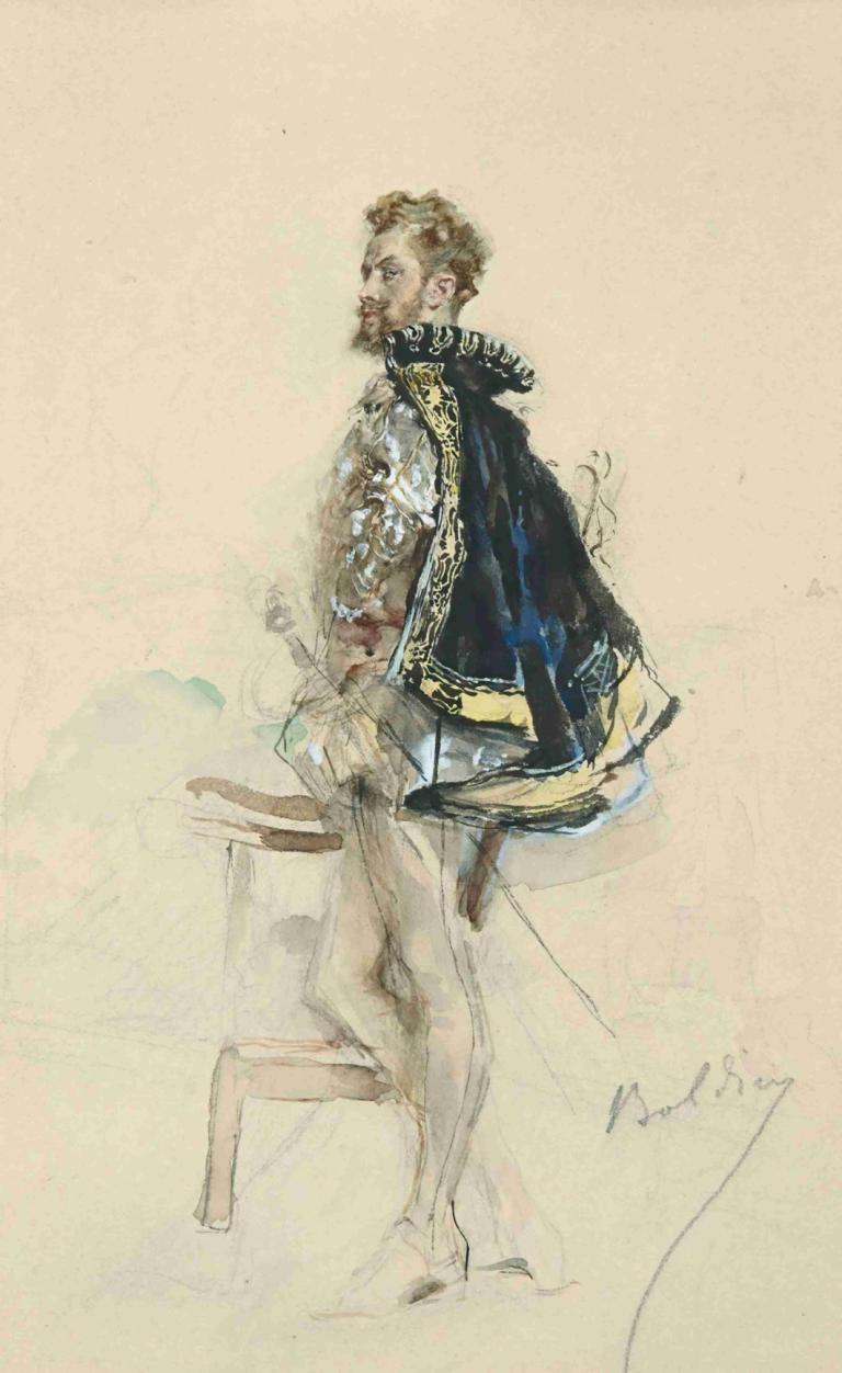 Raphaël Duflos dans le rôle d'Henri III,Rafael L. Duvus Dans Henry III.,Giovanni Boldini,Giovanni Bordini.