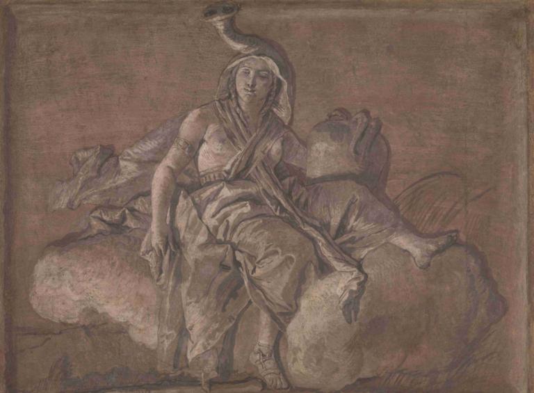 Allegorical Figure Representing Africa,Alegorická postava představující Afriku,Giovanni Domenico Tiepolo