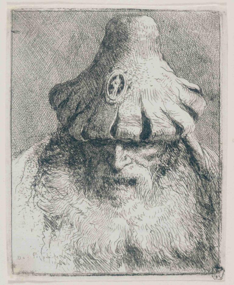 Old Man with Conical Hat,Starec s stožčastim klobukom,Giovanni Domenico Tiepolo,Bakrorez Jedkanica