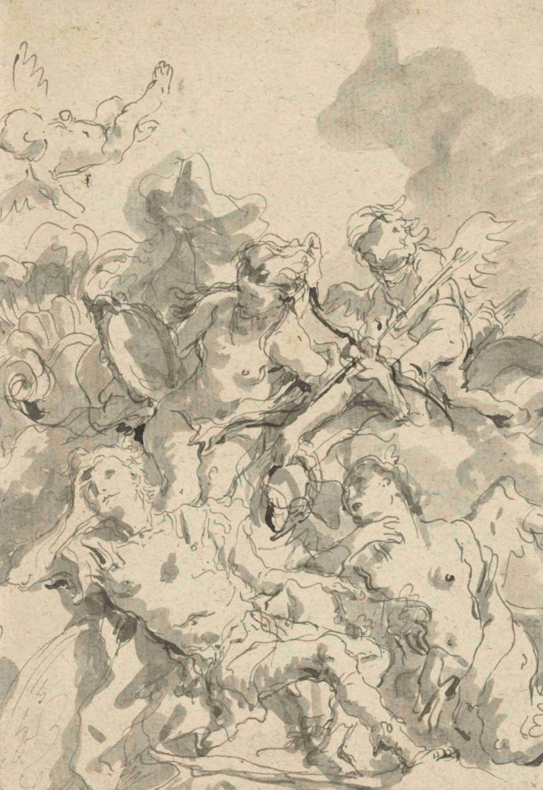 Rinaldo Enchanted by Armida,รินัลโด้ผู้หลงใหลในอมิด้า,Giovanni Domenico Tiepolo,โจวานี โดเมนิโก้ ทิโบโล