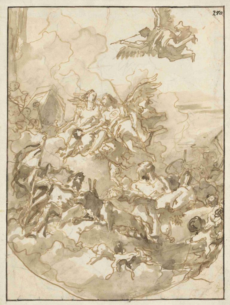 Sketch for a Ceiling with an Allegory of Fortitude and Wisdom