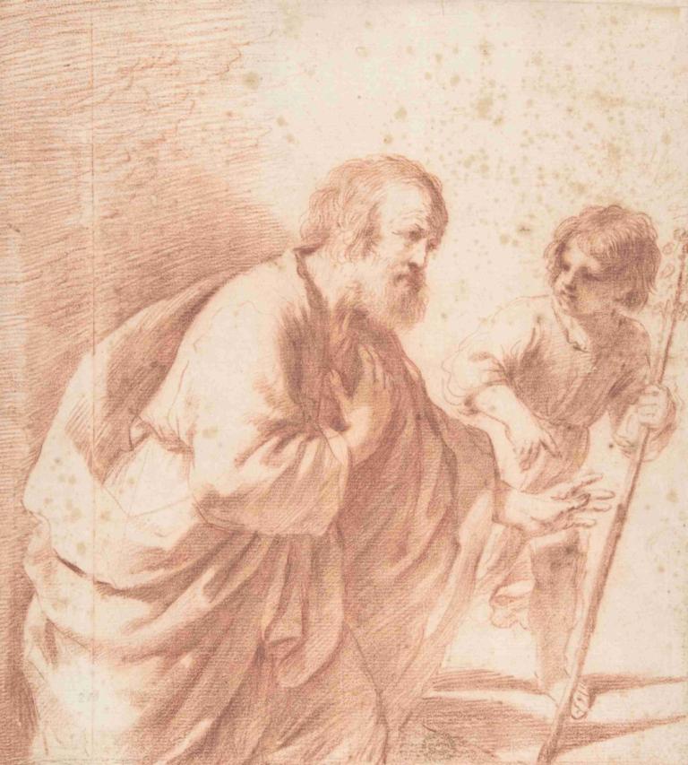 Saint Joseph Seen with his Flowering Staff, which is Held by the Christ Child