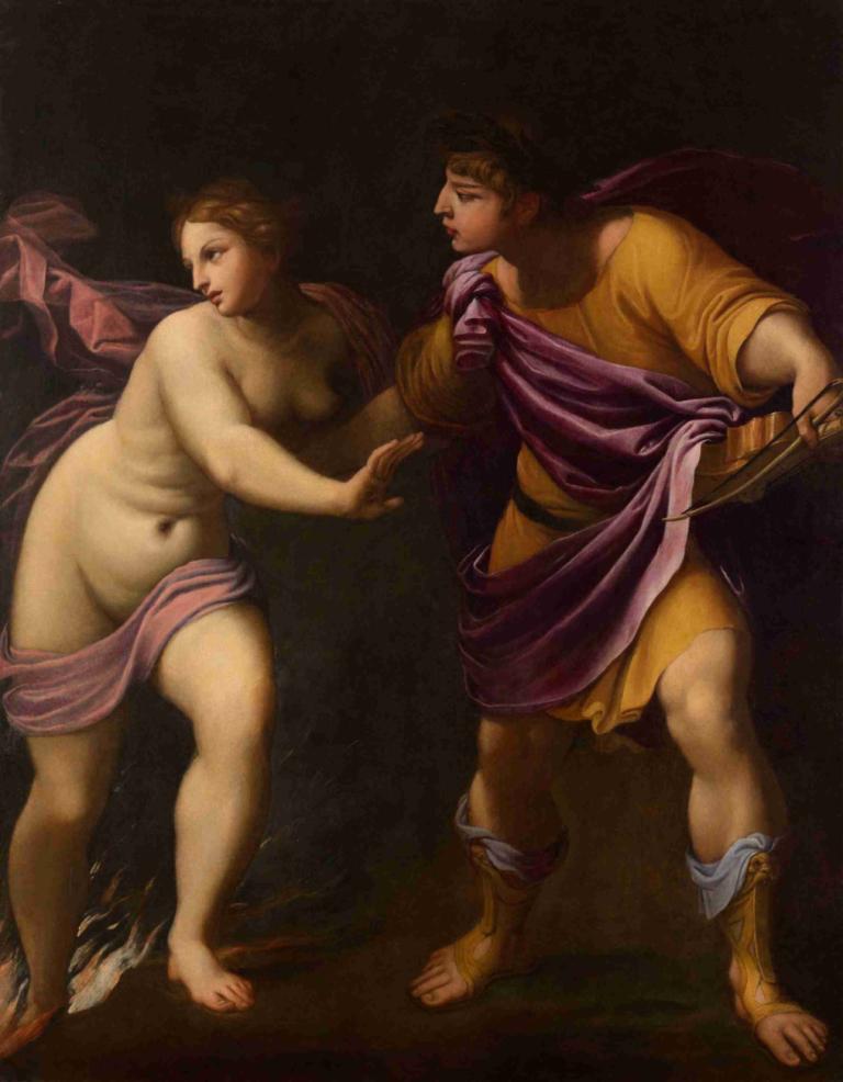 Orpheus and Eurydice,Orpheus dan Eurydice,Guido Reni,Lukisan cat minyak,Lukisan cat minyak, parodi seni rupa