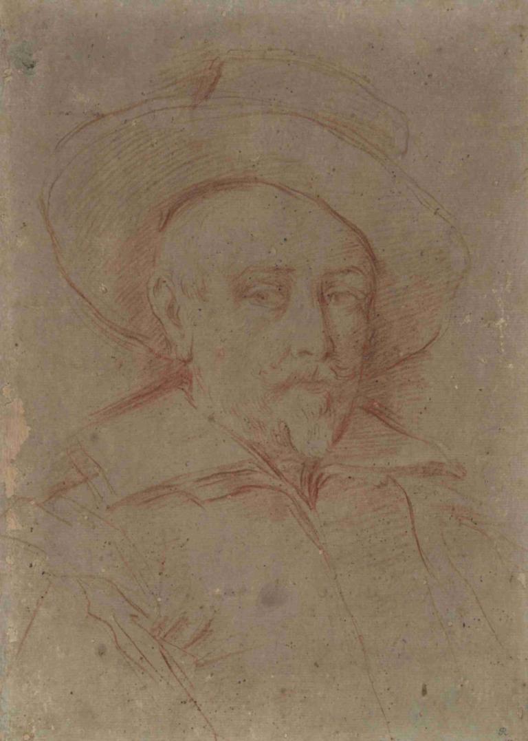 Study for self-portrait in the Uffizi Gallery, Florence