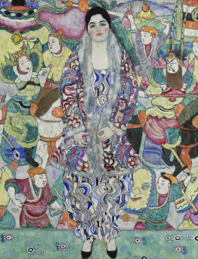 Portrait of Friederike Maria Beer,Porträt von Friederike Maria Beer,Gustav Klimt,Ölgemälde,Ölgemälde