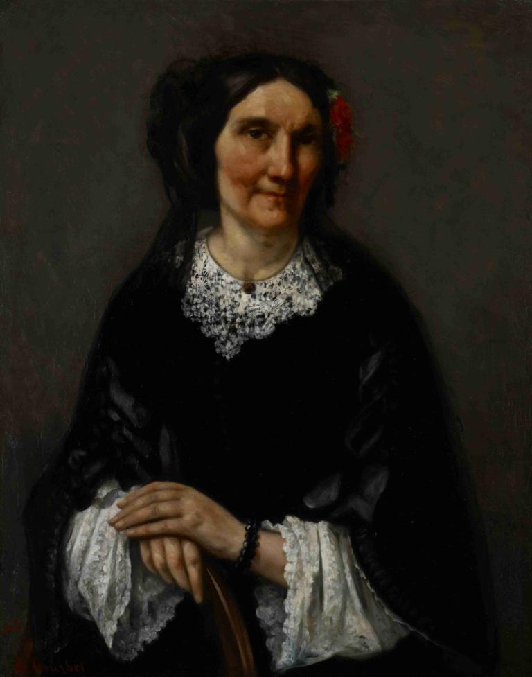 Portrait of Anika Psalmon, Mrs. Robin,Anika Psalmonin muotokuva, rouva Robin,Gustave Courbet,Öljymaalaus