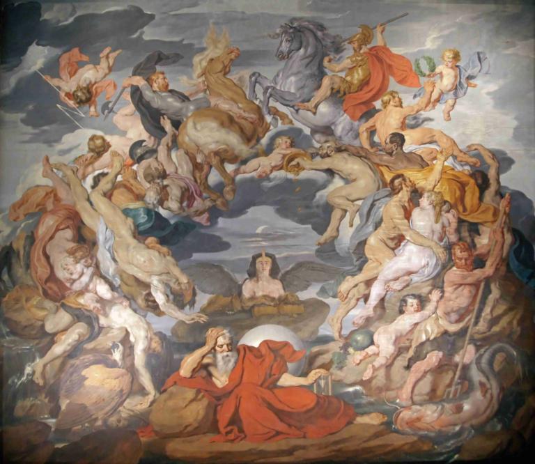 Circle of Life,Il cerchio della vita,Hans Canon,Pittura ad olio,Pittura ad olio, Parodia delle belle arti