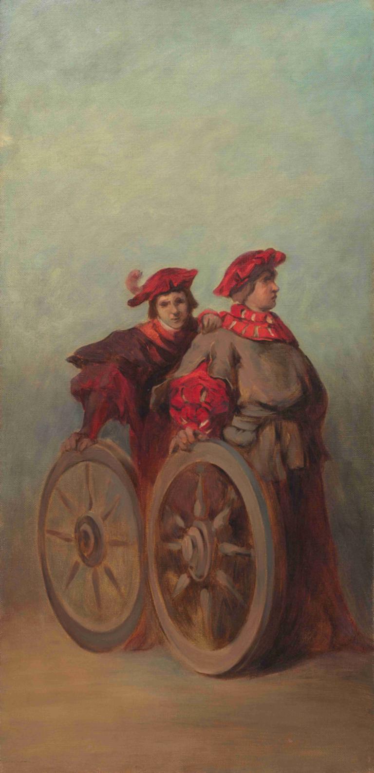 Entwurf zum Festzug 1879 - Zwei Wagnergesellen,Projet de cortège 1879 - Deux compagnons charrons,Hans Makart